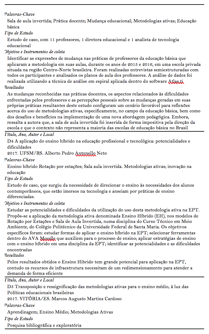 Quadro 2. S�ntese das disserta��es inclu�das no estudo. Continuaci�n