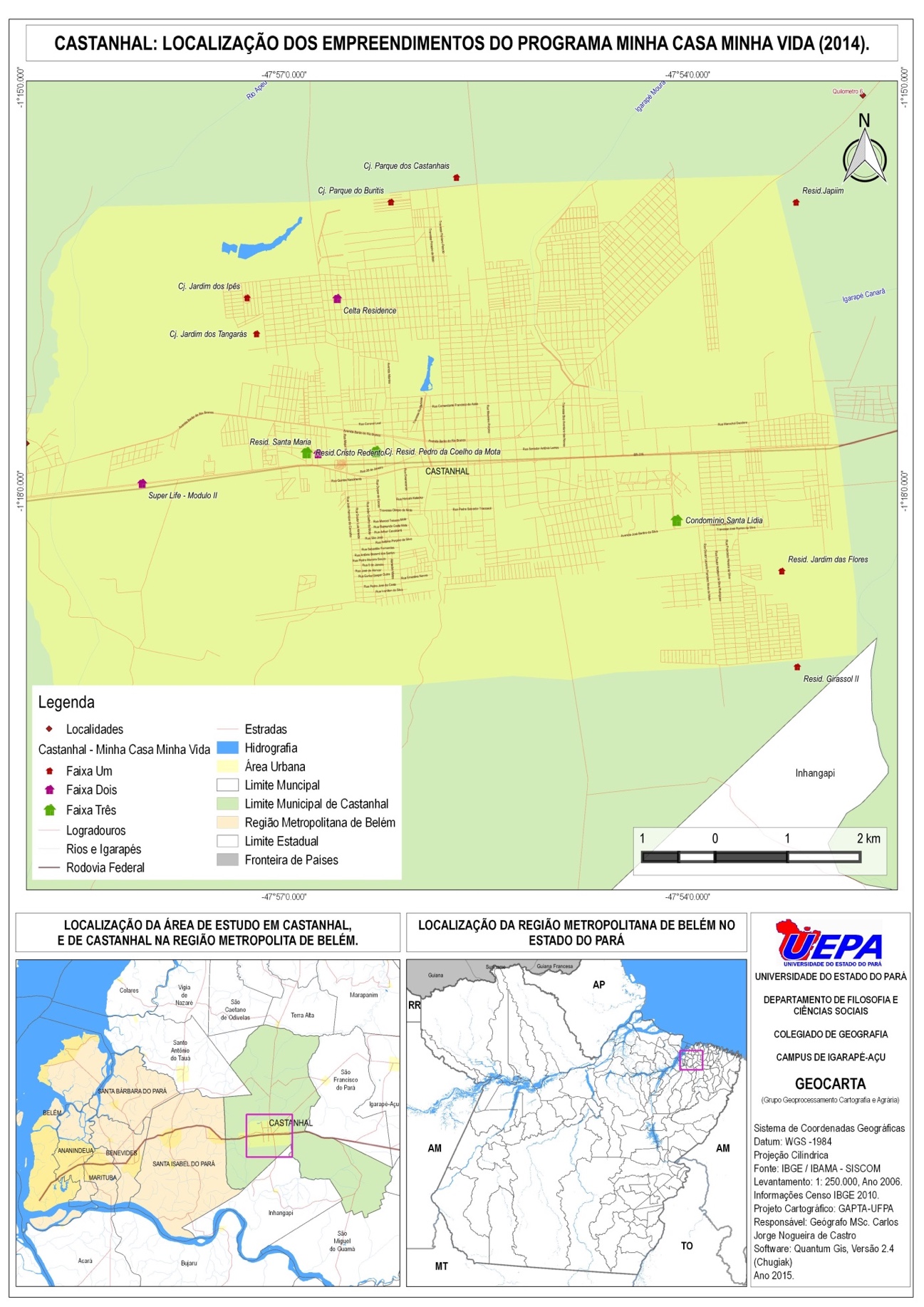 Figura 5 – Empreendimentos do PMCMV em Castanhal/PA