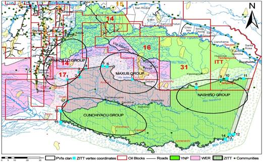 ZITT, territorio PIAV y bloques petroleros