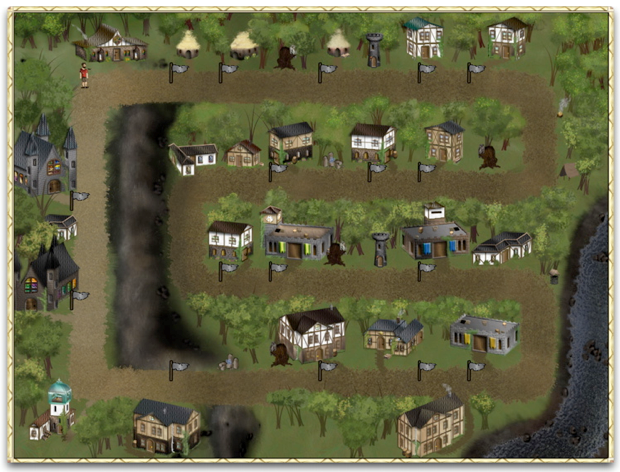 Tabuleiro do Defense of Hidgeon