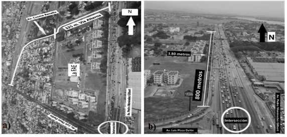 Posibles soluciones al congestionamiento: a) Vía alterna. b) Ensanchamiento de la vía.