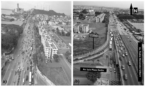  a) Longitud de cola en Av.PMG; b) Obstrucción a la entrada de Av.LPD.