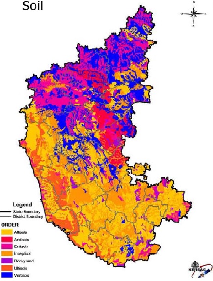 Major soil orders of Karnataka