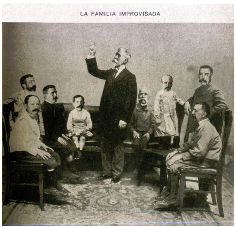 &ldquo;La familia improvisada&rdquo;, fotomontaje de Caras y Caretas (316, 22 oct. 1904)