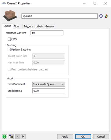 Configuración de las
propiedades de los Queue.