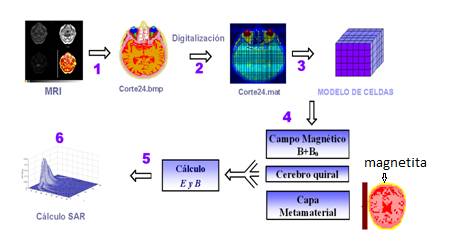Esquema de modelado
y proceso de simulación utilizado.
