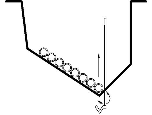 Vista general del
sistema de guías propuesto. Adicionalmente se plantea la posibilidad de incluir
un brazo de extracción que opere de manera automática.
