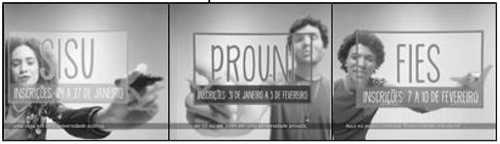 - Op&ccedil;&otilde;es de caminhos para o candidato acessar o Ensino Superior e prosseguir em seus estudos na pe&ccedil;a midi&aacute;tica de 2018