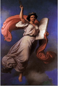 Petronilo Monroy, Alegor&iacute;a de la Constituci&oacute;n de 1857, 1868. Palacio Nacional.