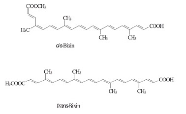 Estructura qu&iacute;mica de la bixina