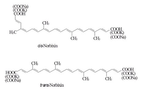 Estructura
qu&iacute;mica de la Nor&ndash;bixina