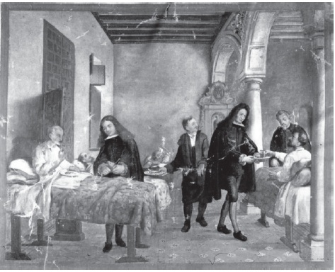 Asistencia a los sacerdotes en la enfermería, 1699