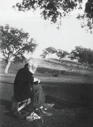 Francisco Giner en una de sus visitas al Monte de El Pardo