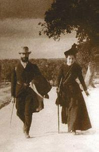 Menéndez Pidal y María Goyri en El Pardo