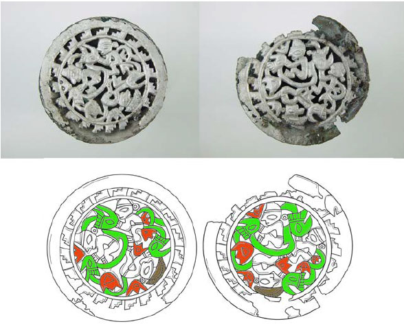 Orejeras ML100764 y ML100765, perteneciente a la colecci&oacute;n del Museo Larco