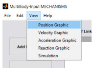 MMA GUI options for plotting the
kinematic and dynamic results.
