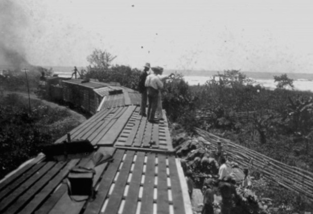 Transportando bananos, Northern Railway Company, 1890.