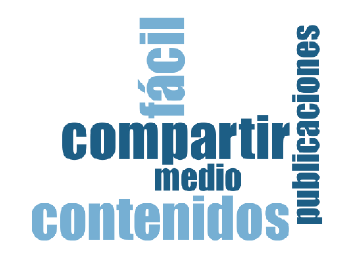 Nube
de letras sobre Facebook como medio de distribuci&oacute;n
