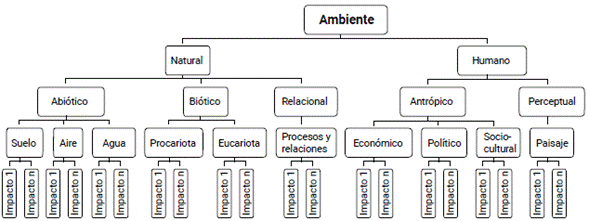 Relaci&oacute;n de los impactos con los par&aacute;metros 