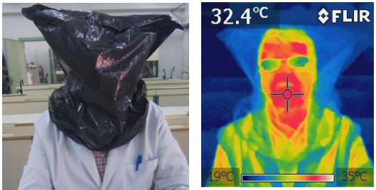 La radiación infrarroja atraviesa materiales que la luz visible no puede traspasar.