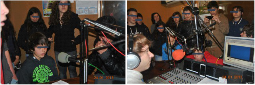 Visita de estudio a la radio