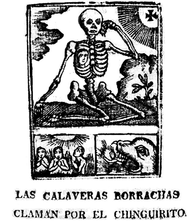 Las calaveras borrachas claman por el chinguirito (1836). M&eacute;xico: Hip&oacute;lito Lagarza.