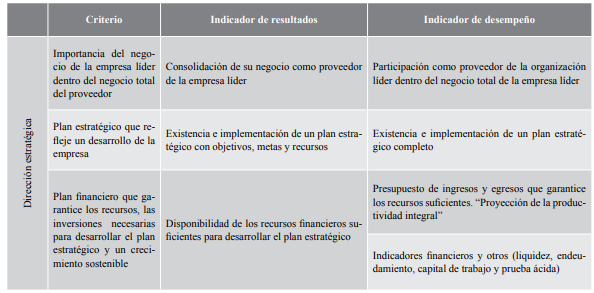 Criterios de direcci&oacute;n estrat&eacute;gica