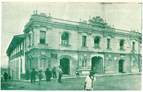 Palacio de Gobierno. Imagen tomada de Monografía de Manizales, por J. Gaviria, 1924, p. 88.