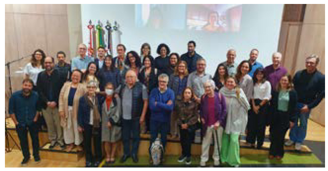 Registro fotogr&aacute;fico do encerramento do evento comemorativo dos 50 anos da Revista Brasileira de Sa&uacute;de Ocupacional