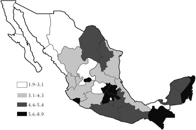 Tasa de crecimiento media anual del PIB real, 1970-1980