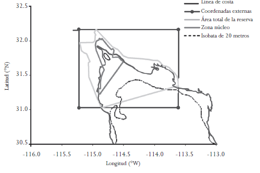 Ubicaci&oacute;n de la Reserva de la Biosfera Alto Golfo de California y Delta del R&iacute;o Colorado