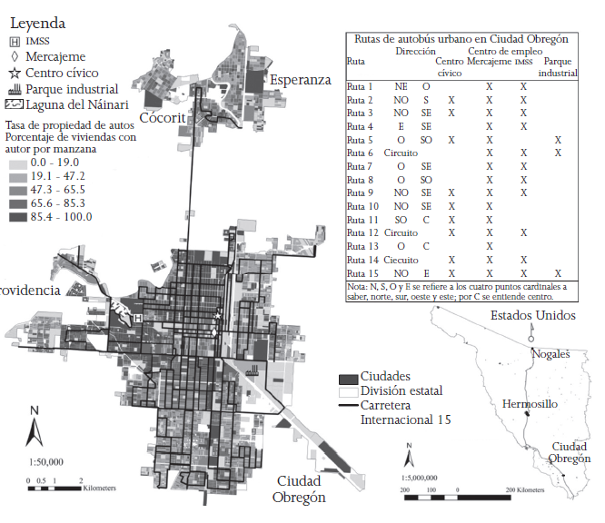 Sistema de
trasporte p&uacute;blico urbano en Ciudad Obreg&oacute;n, 2014