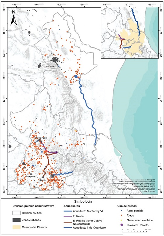Trasvases recientes y proyectados desde el P&aacute;nuco