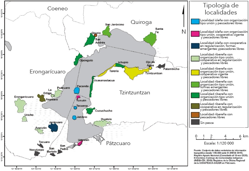 Tipolog&iacute;a de las localidades del lago de P&aacute;tzcuaro a partir de sus formas organizativas para la pesca