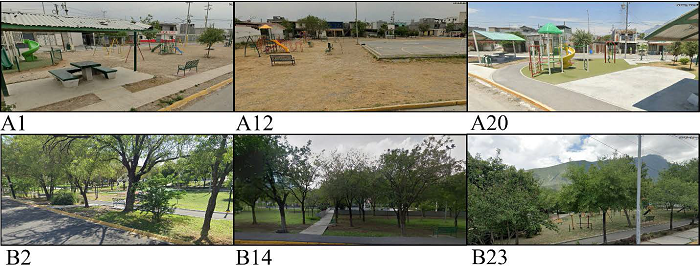 Imágenes de las instalaciones de los parques de los polígonos A y B.