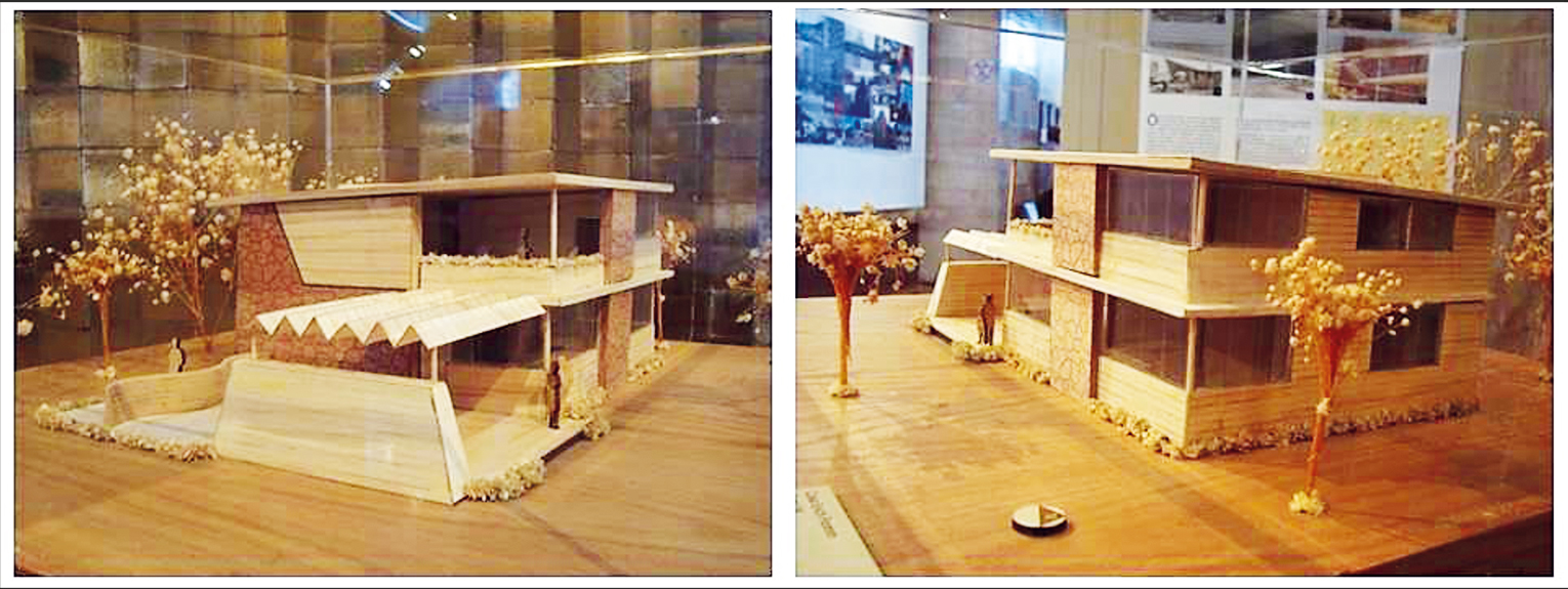 Im&aacute;genes de la maqueta de la casa Fromm que forma parte de la exposici&oacute;n &ldquo;Presencia del exilio espa&ntilde;ol en la arquitectura mexicana&rdquo; 