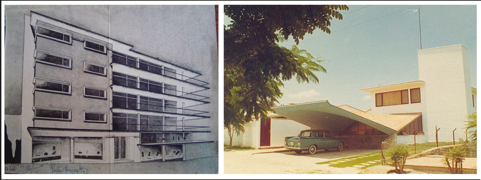 Edificio para Paulino Orraca y paraboloides hiperb&oacute;licos de concreto aplicados a la arquitectura habitacional en Cuernavaca (Oscar Coll) 