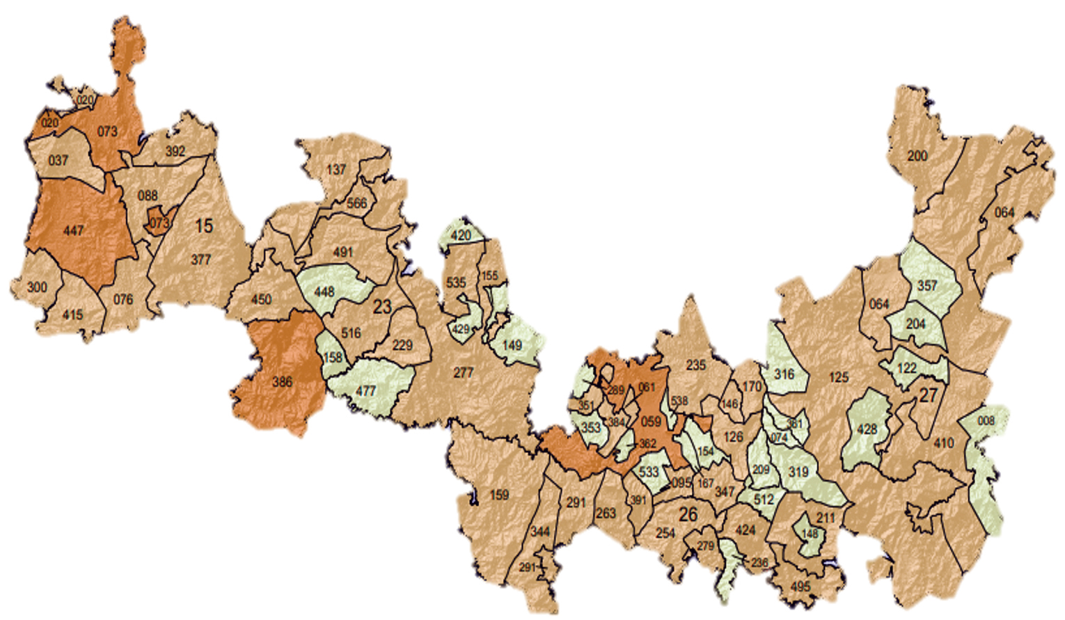 Lista de personas entrevistadas por municipio 