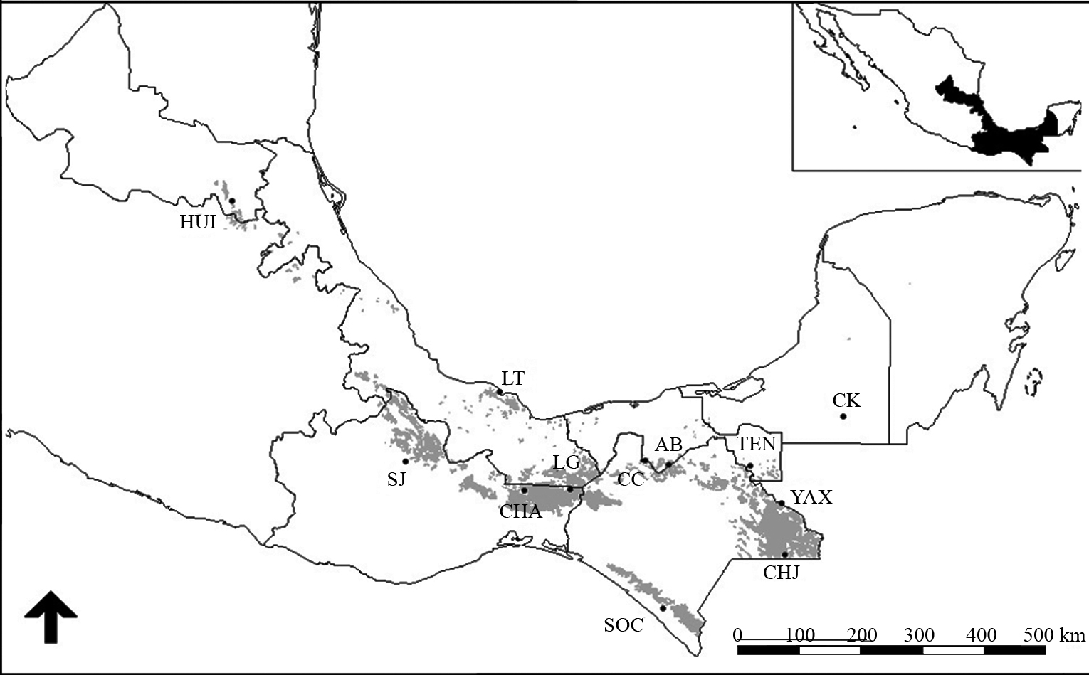 Ubicacin geogrfica de las unidades