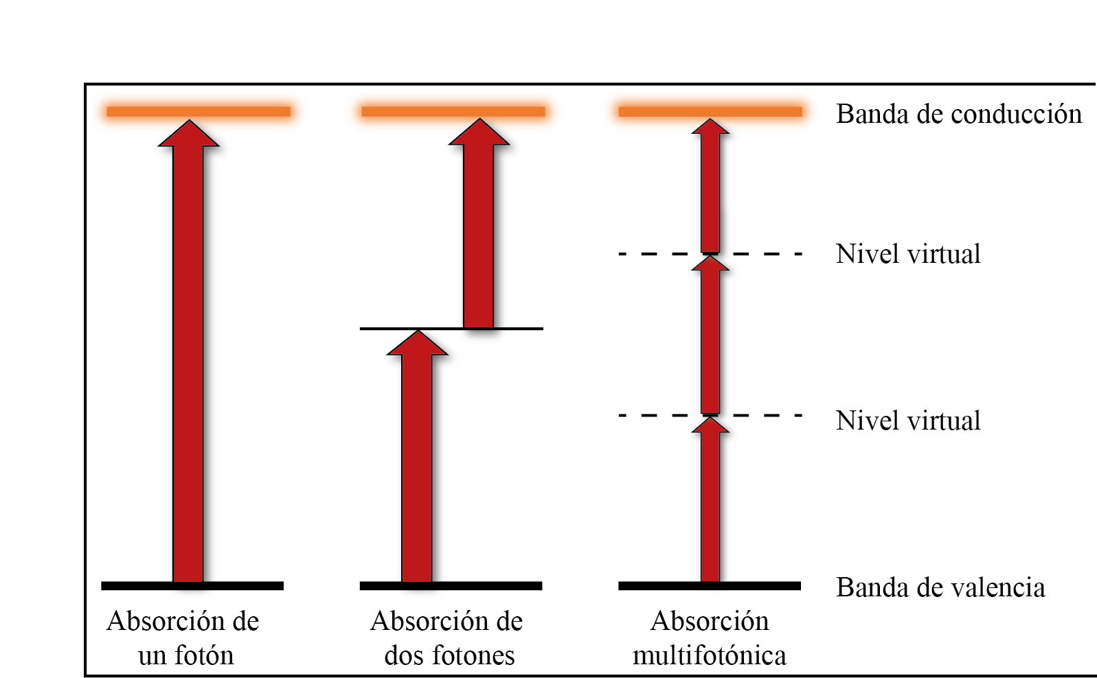 Esquema de absorci�n multifot�nica