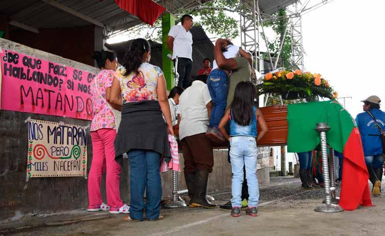 Funeral de Javier Oteca en Corinto, Cauca