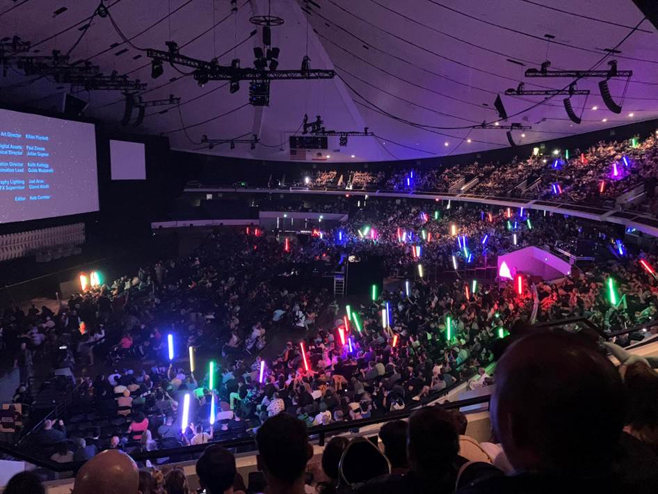 Proyecci&oacute;n de La guerra de los clones, Star Wars Celebration, Anaheim, California, mayo de 2022