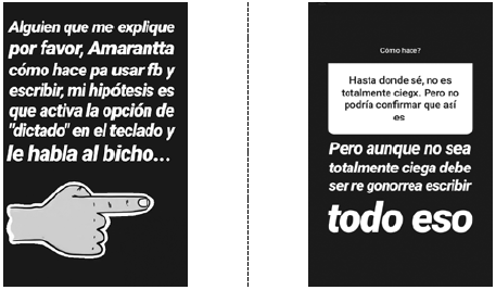 Comentarios de estudiantes en redes sociales sobre "Amarantta"