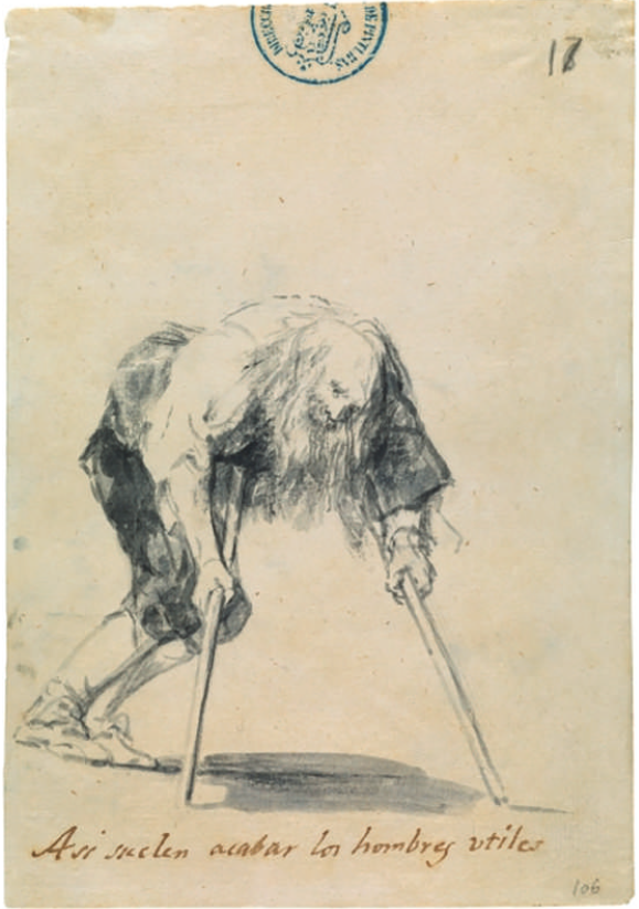 Goya. This is how useful men often end up. 1808-14. Notebook C page 17