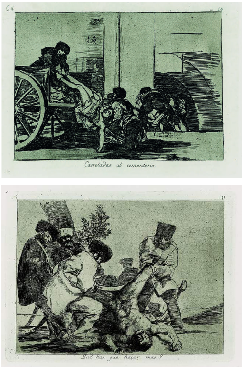 A and B. Goya: The disasters of war. Drawings made between 1810 and 1815