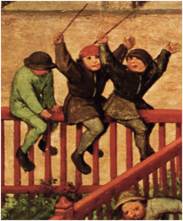Pieter Bruegel the Elder, Children’s games (1560) Detail.