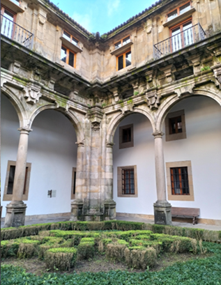 Corner of San Mateo’s Courtyard where the old foundling home is located. Original image.