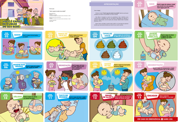 Illustrations from the flipchart "You are capable of taking care of your baby"