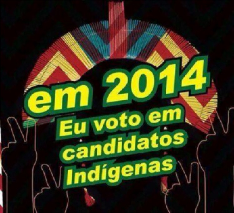 Candidatos Indígenas e Não Indígenas por Ideologia e Tamanho de Partidos Políticos nas Eleições Gerais de 2014 (%)