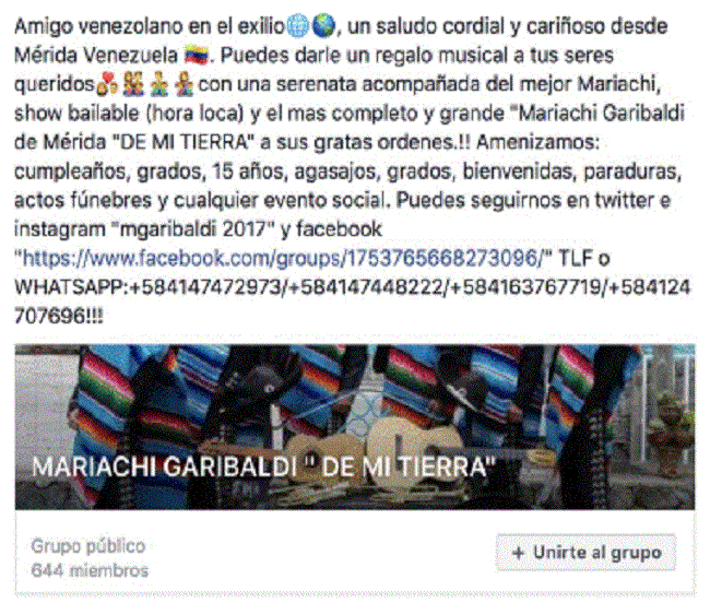 Oferta de servicios musicales a nivel transnacional